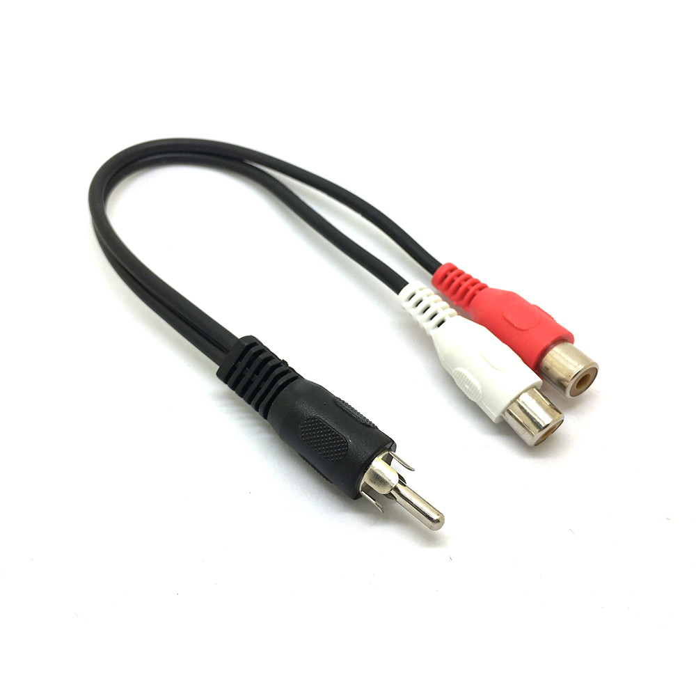 1 RCA Male Mono To 2 RCA Femal - Audio Splitter Y 评论和价格